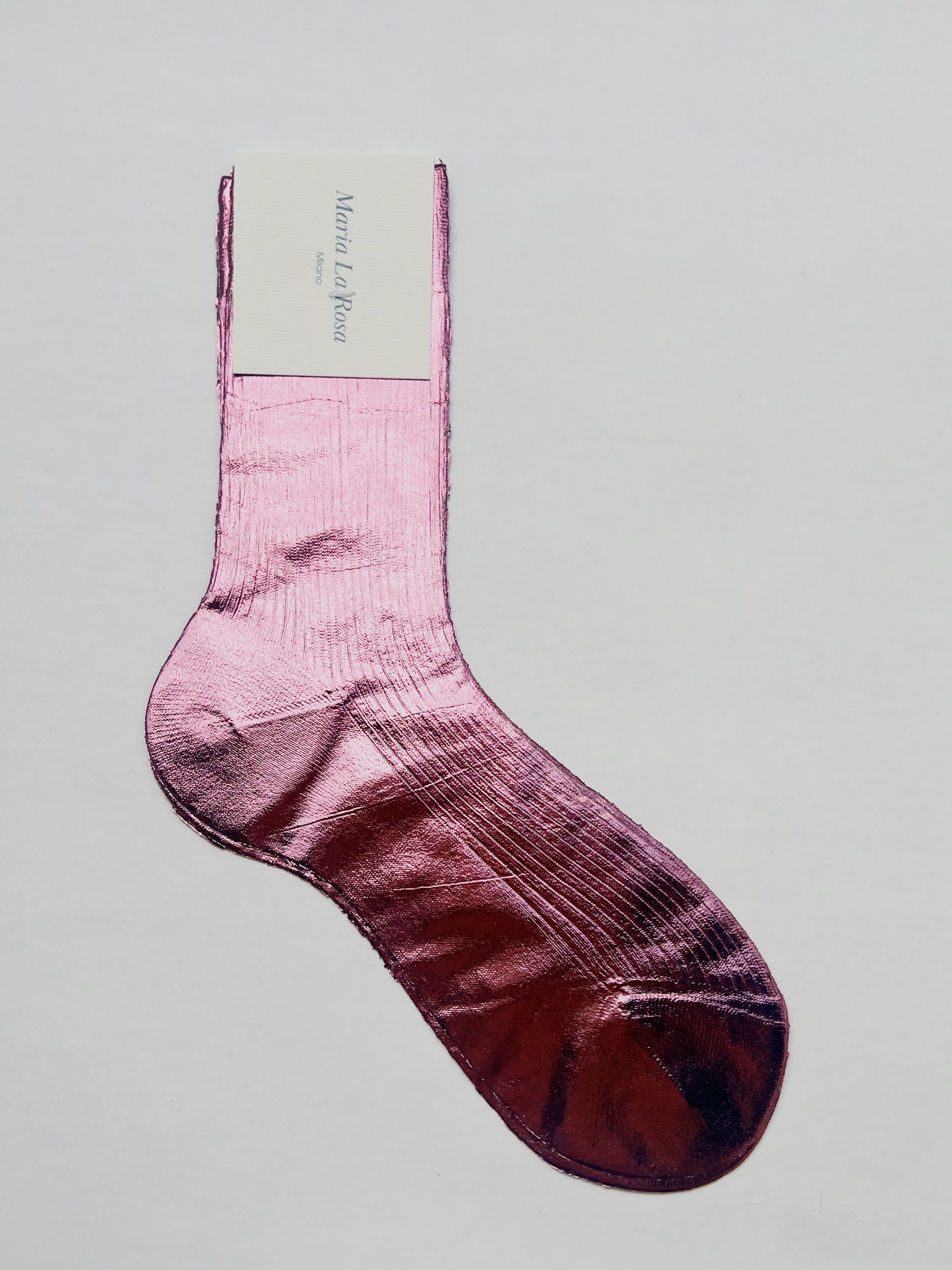 LAMINATED RIBBED SOCK