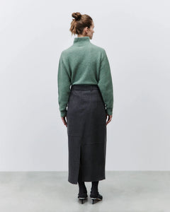 WOOL PLEATED SKIRT