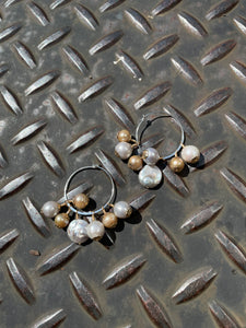 7th PEARL HOOP EARRINGS