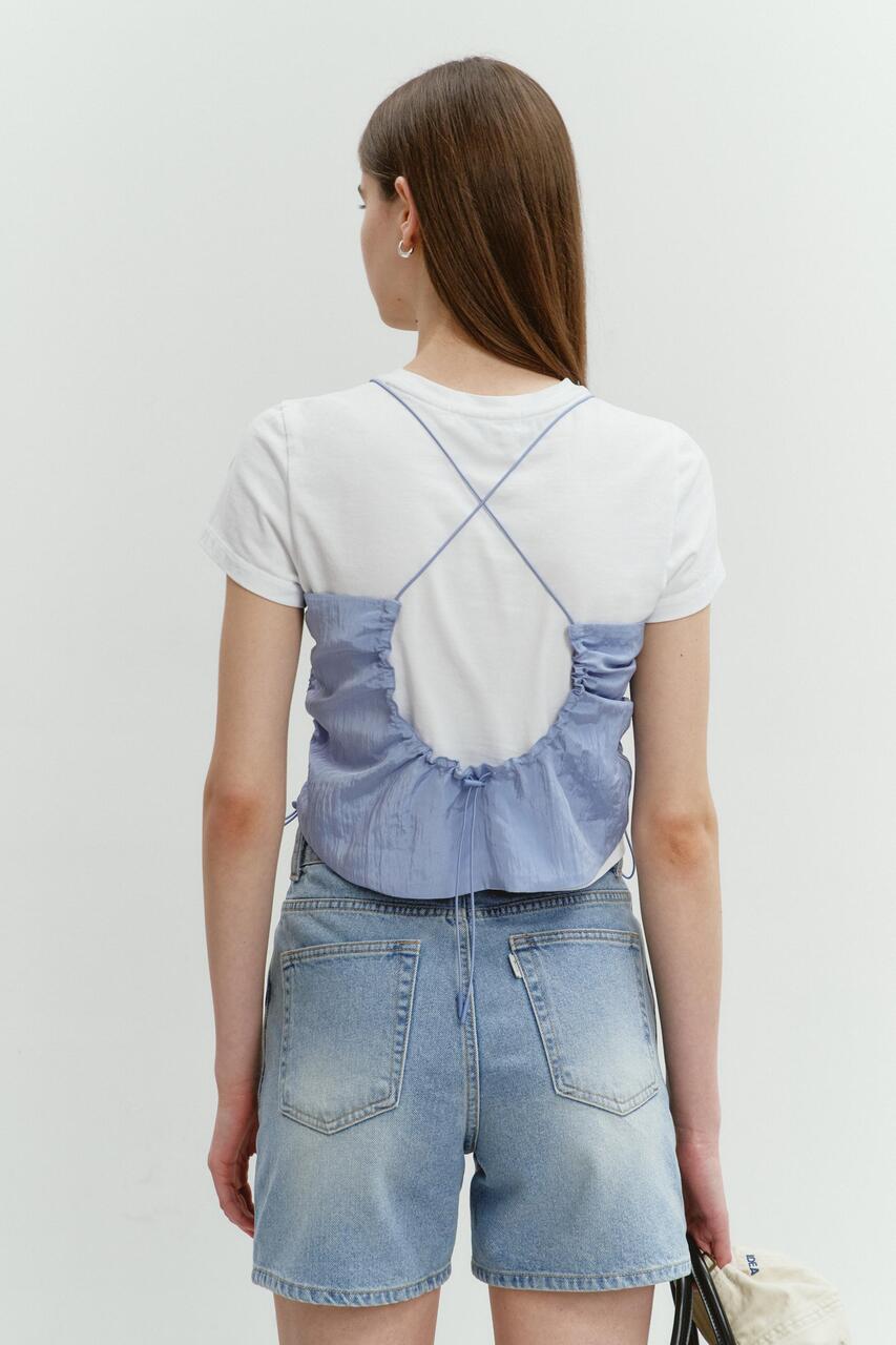 WOVEN STRING TOP