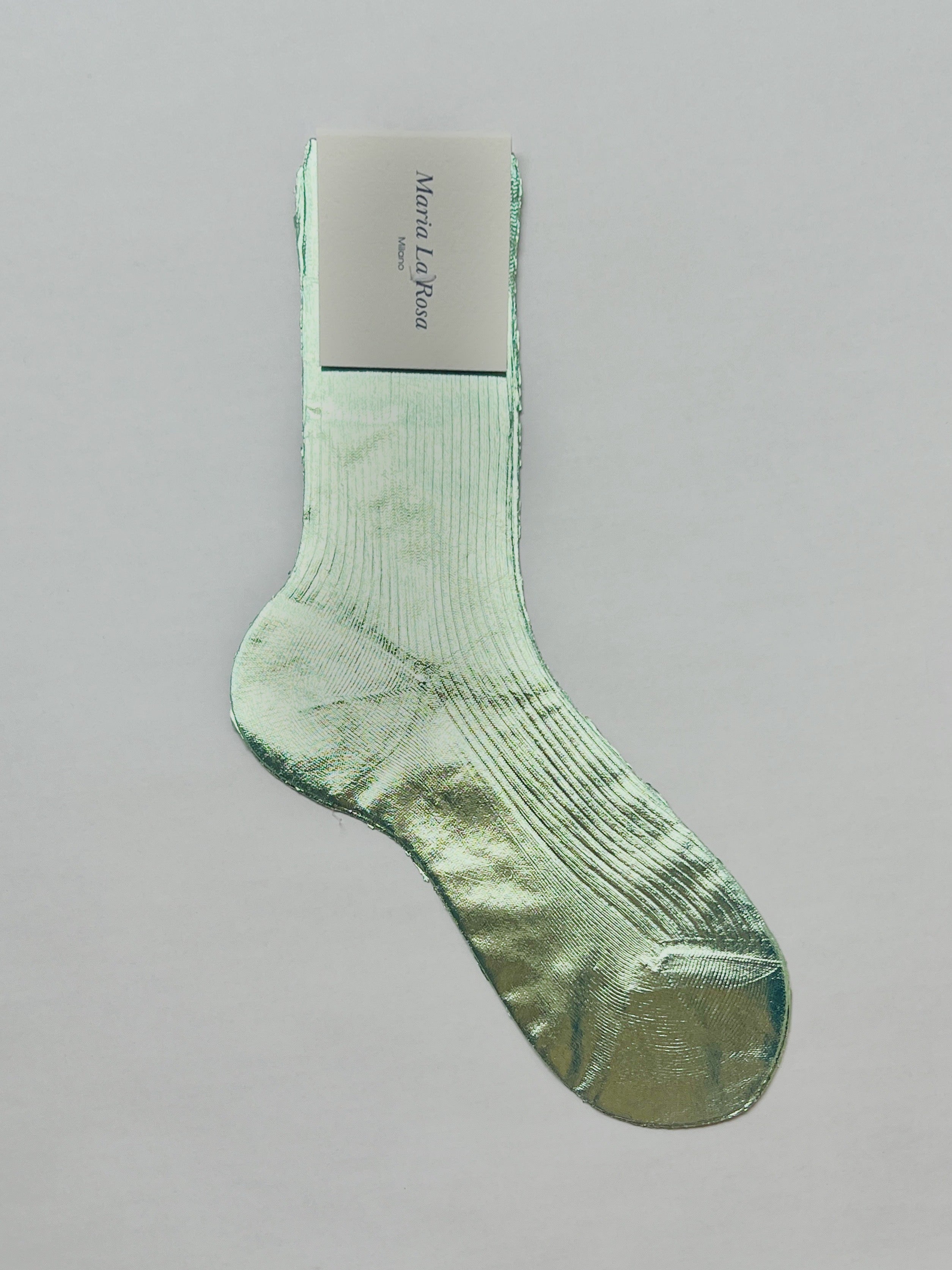 LAMINATED RIBBED SOCK