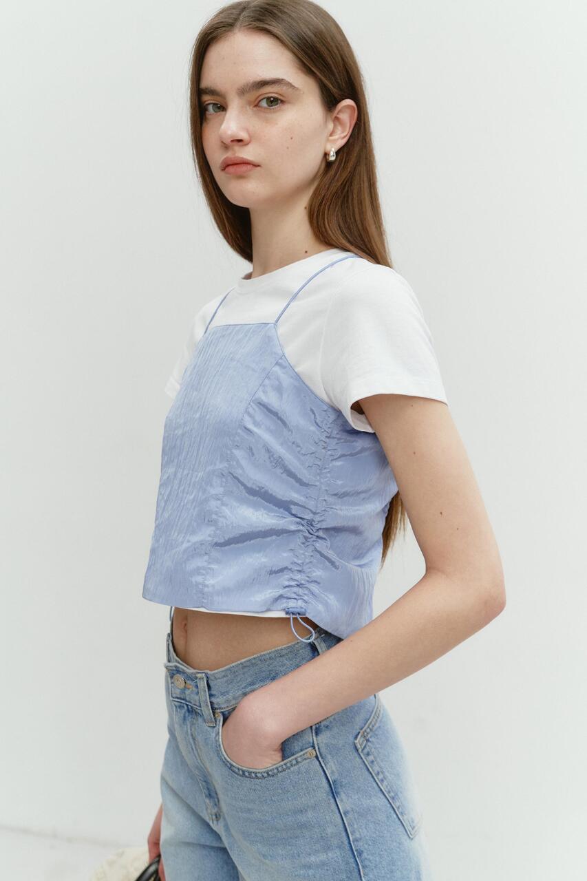 WOVEN STRING TOP