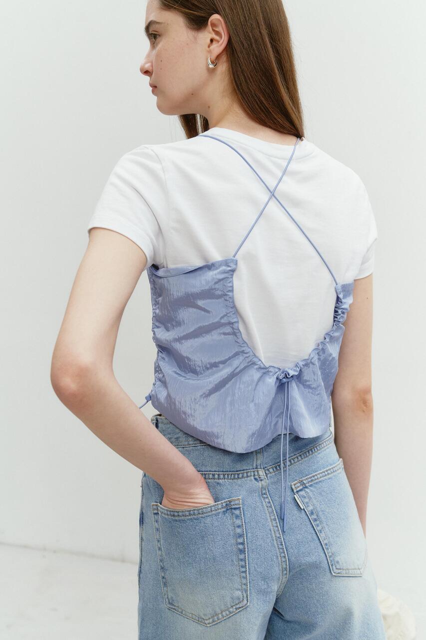 WOVEN STRING TOP