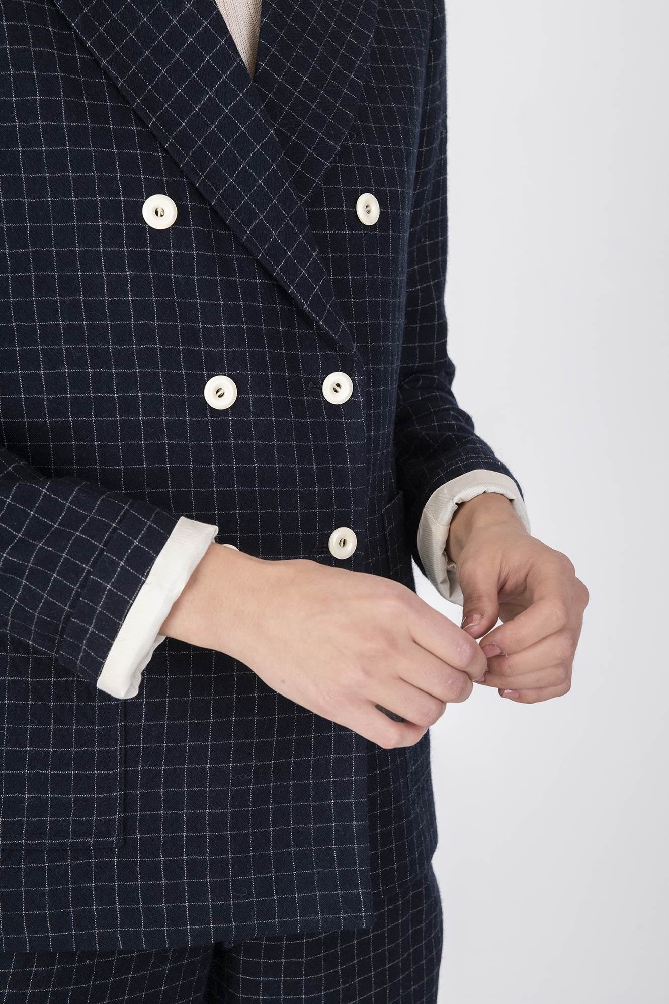 WOOL CHECK BLAZER