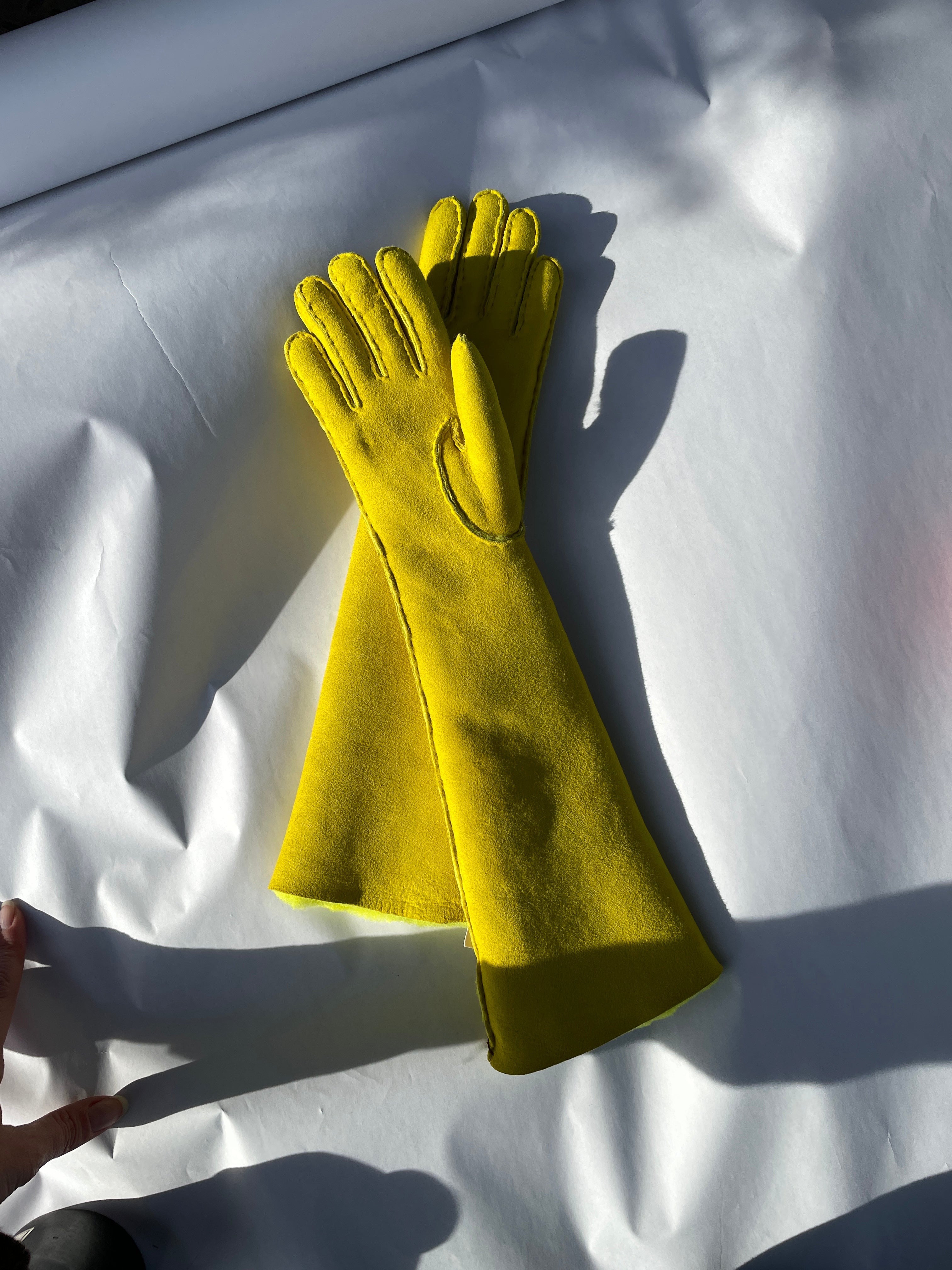 LONG SHEARLING GLOVES