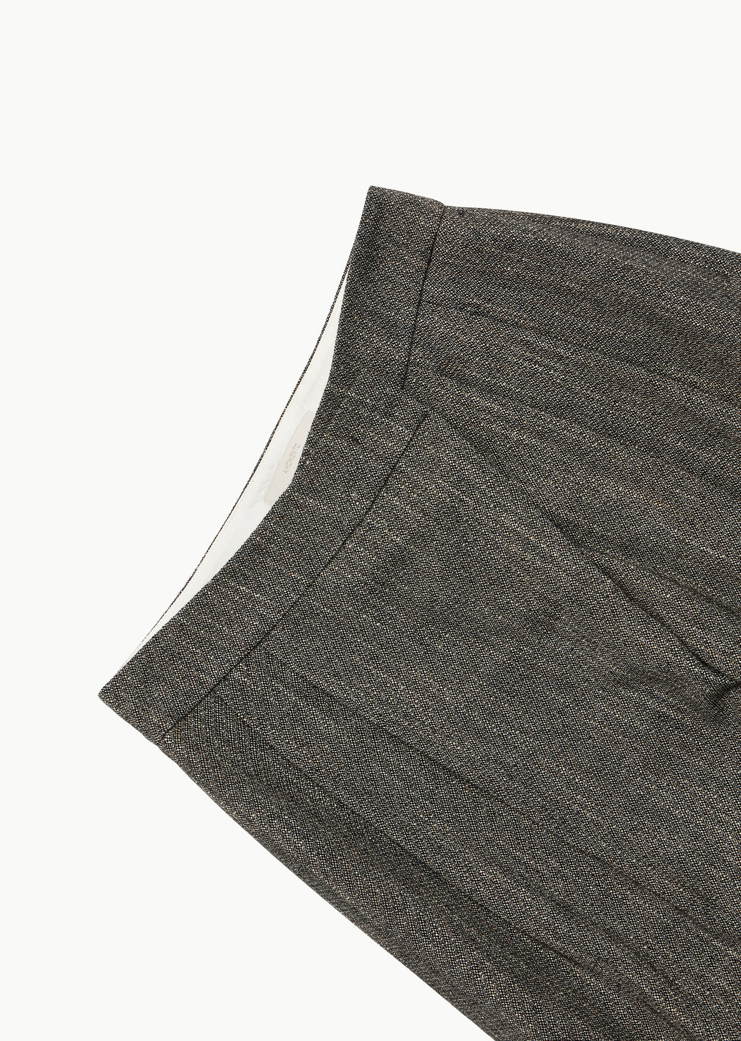 WOOL TWO TUCK WRAP PANTS