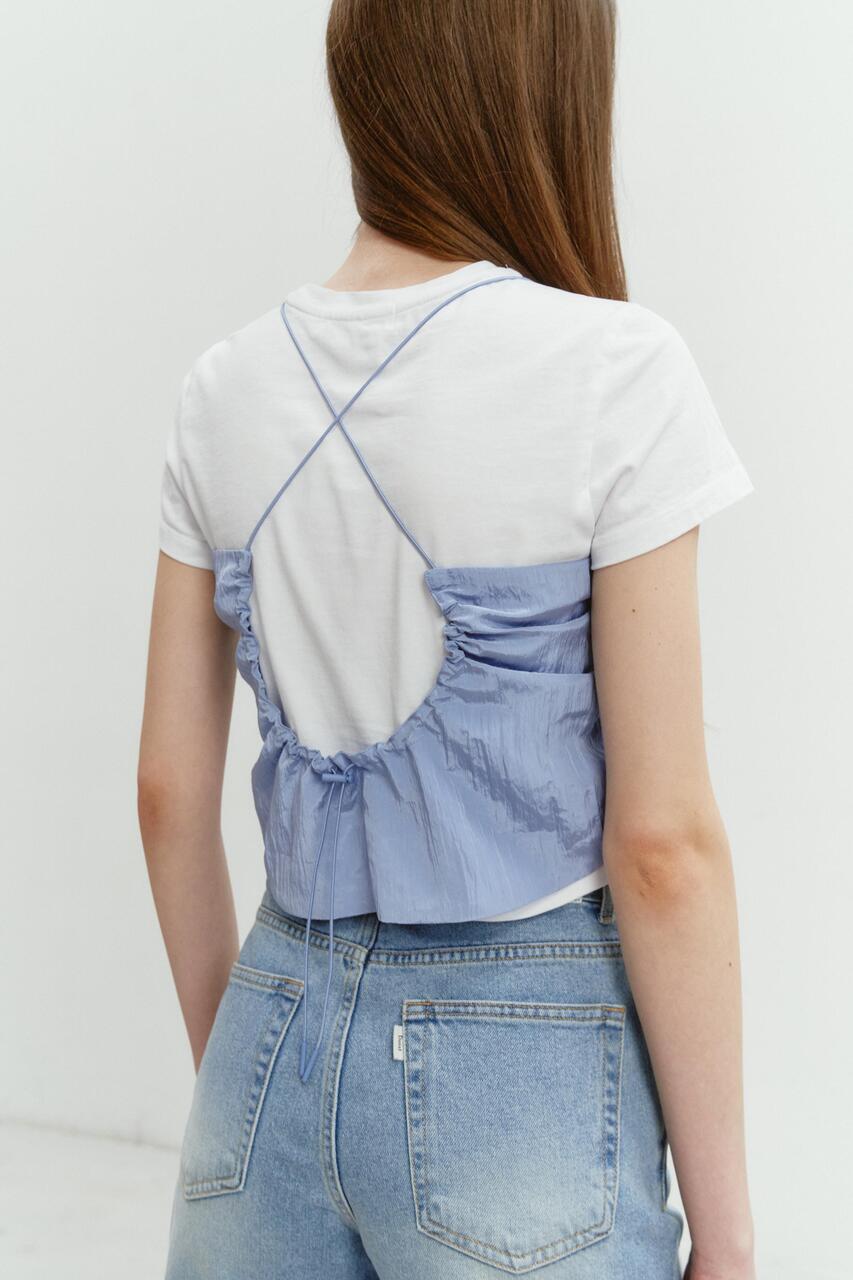 WOVEN STRING TOP