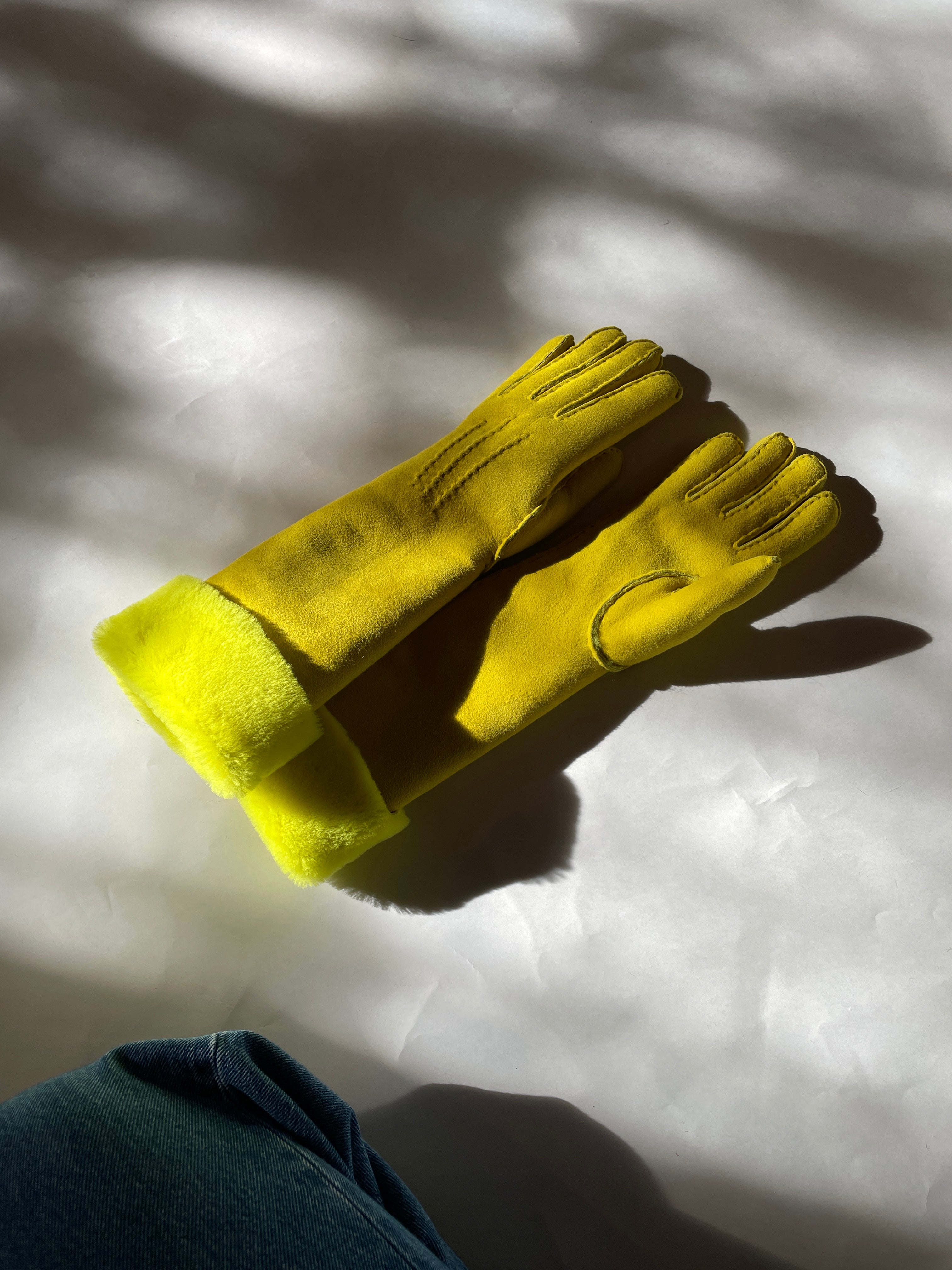 LONG SHEARLING GLOVES