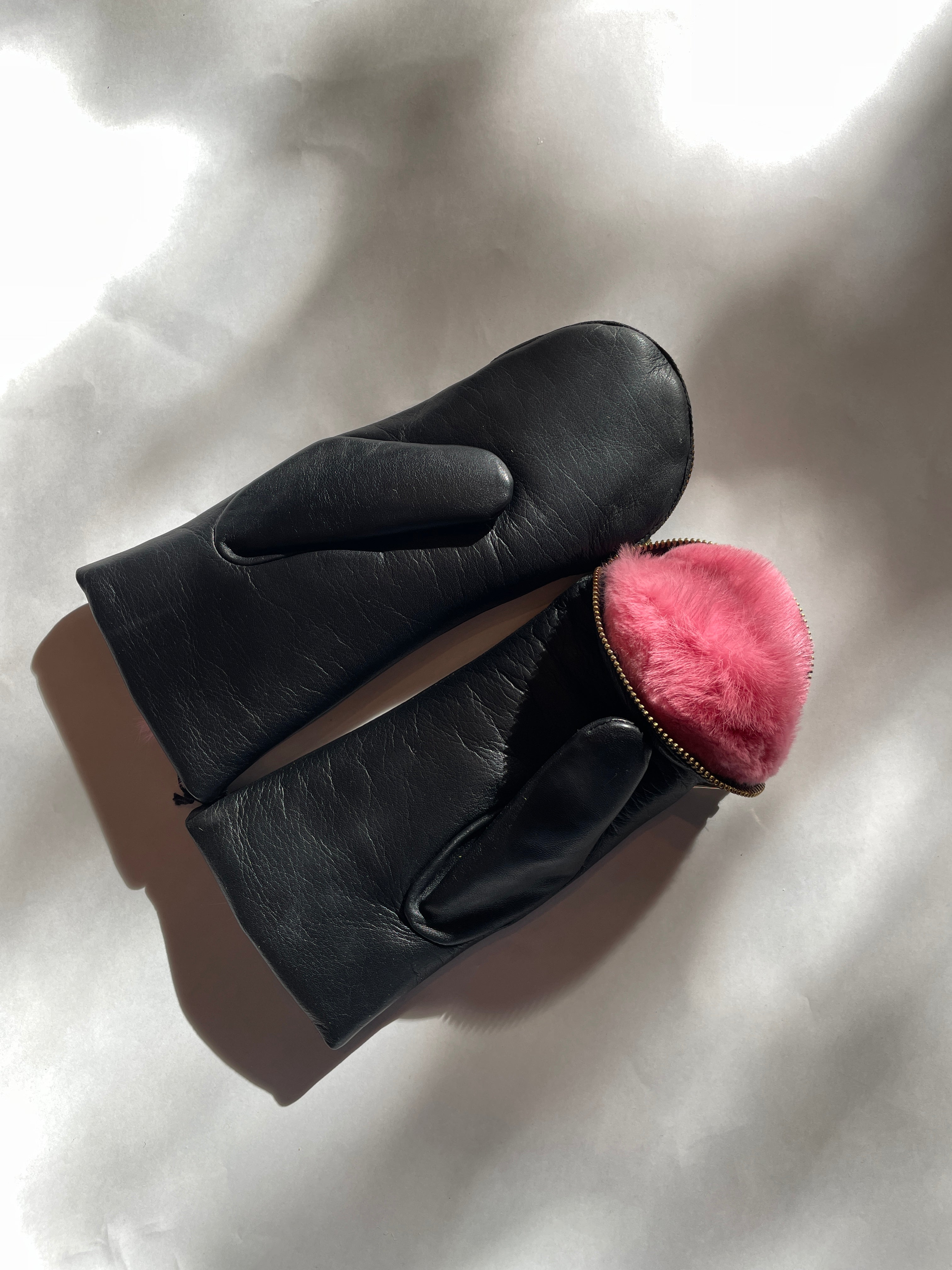 FUR LAMBSKIN MITTENS