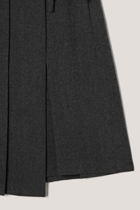 RIBBONED PLEATS WRAP SKIRT