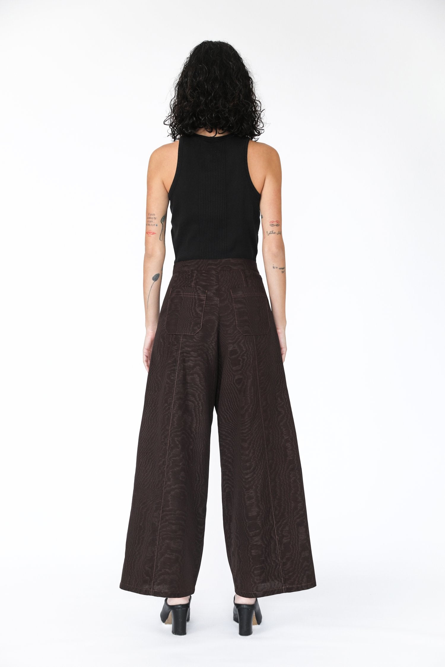 PLEATED MOIRE PANT