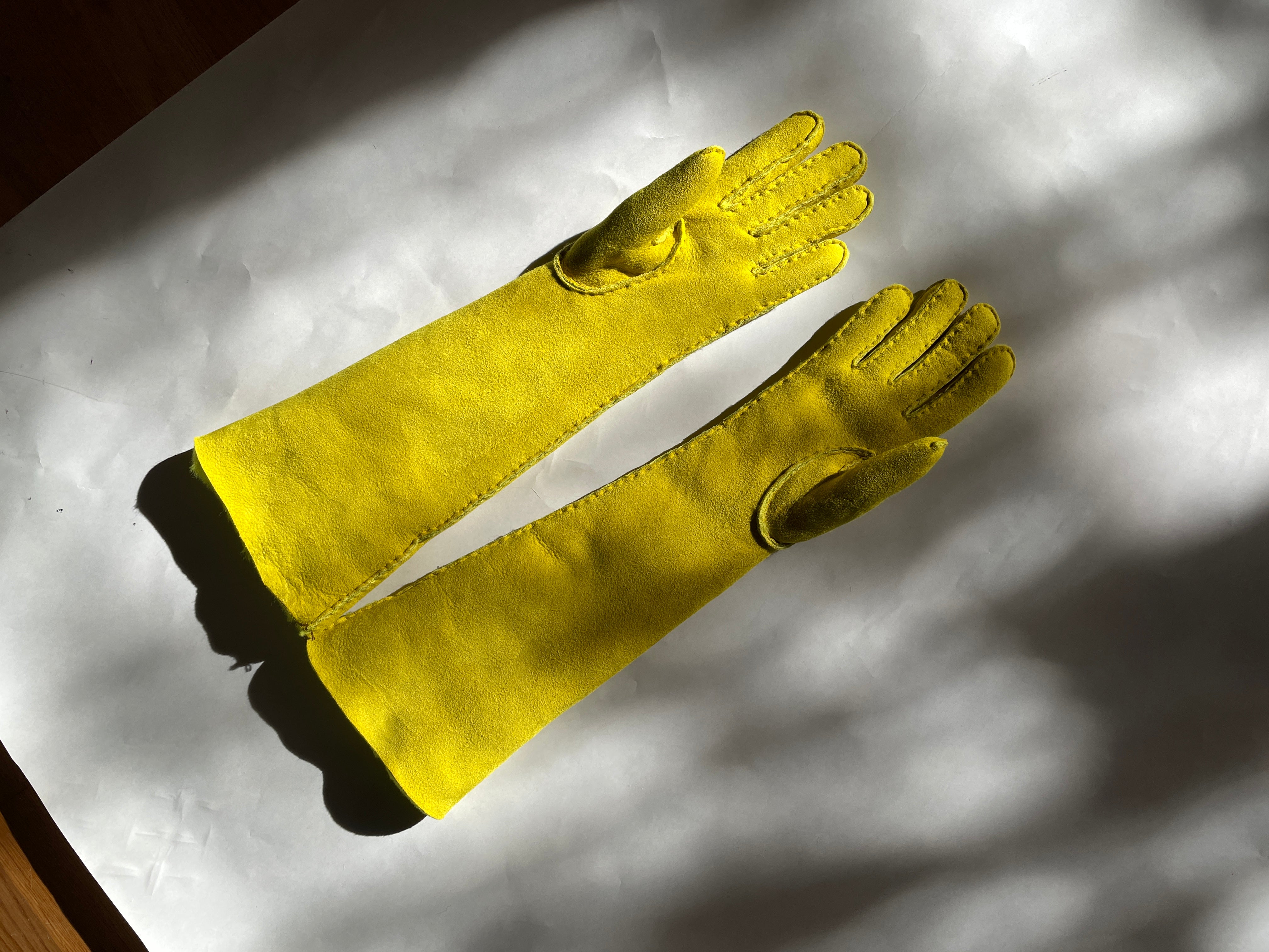 LONG SHEARLING GLOVES