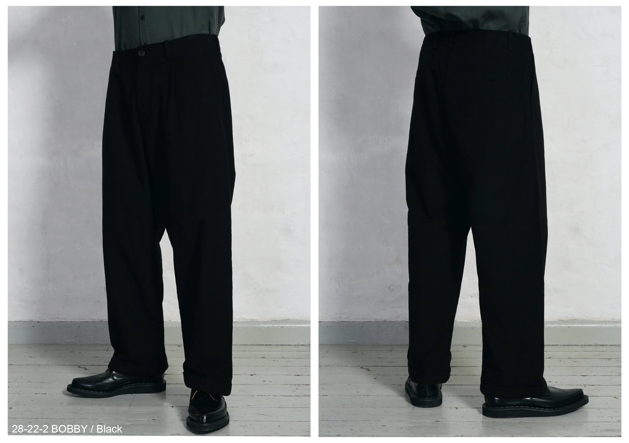 BOBBY WIDE PLEATED TROUSERS