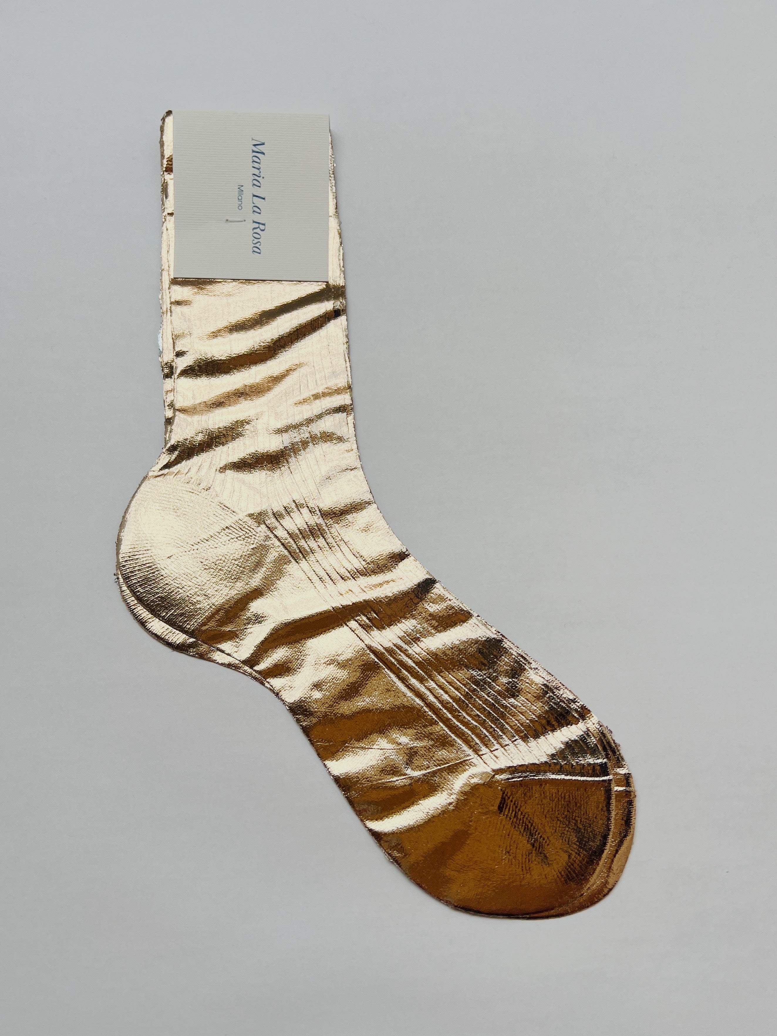 LAMINATED RIBBED SOCK