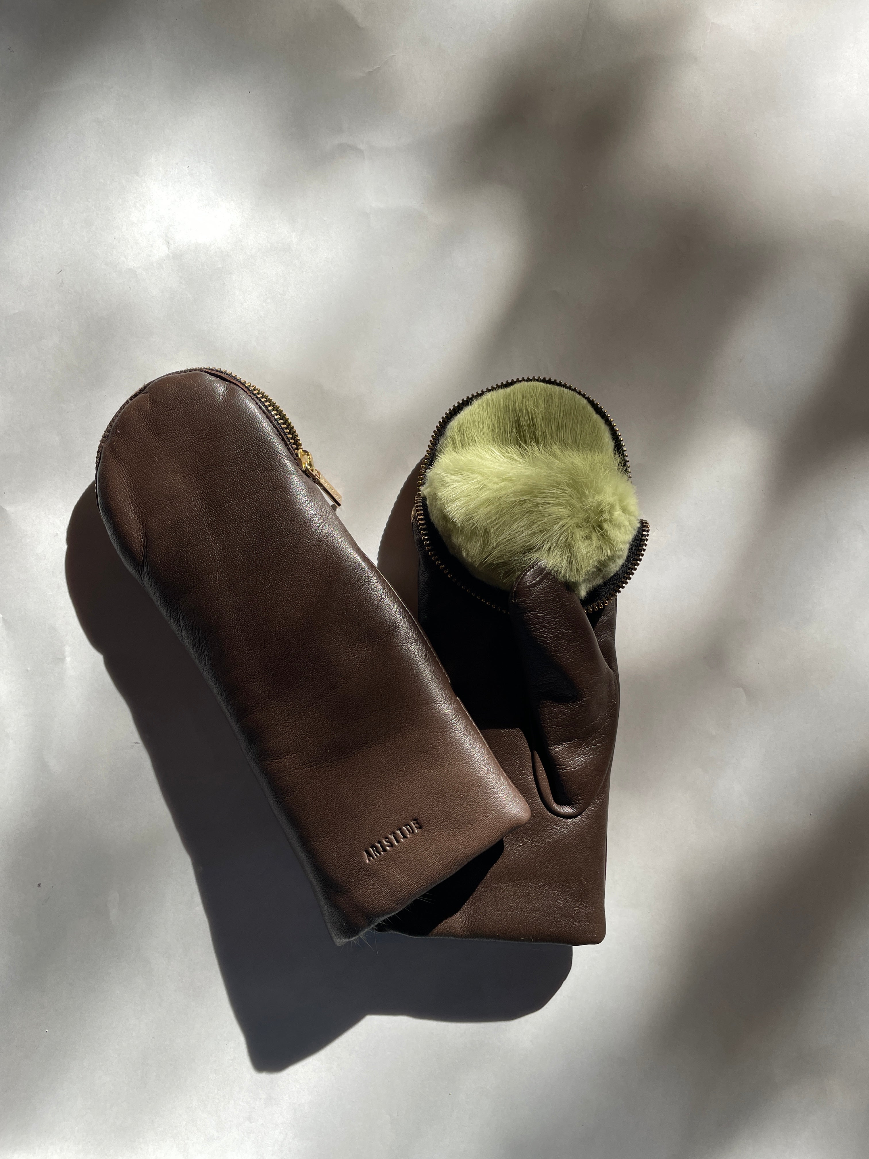 FUR LAMBSKIN MITTENS