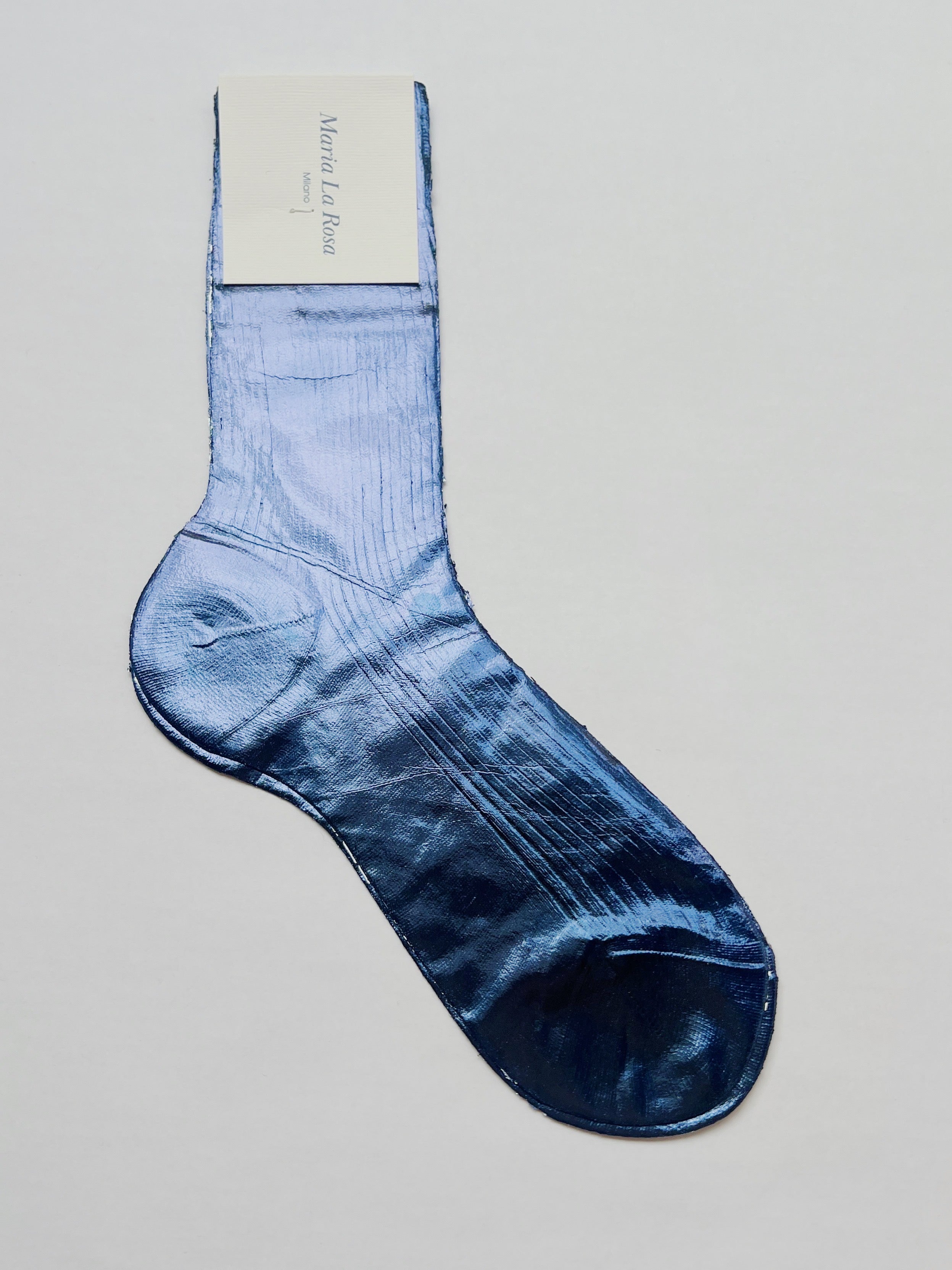 LAMINATED RIBBED SOCK