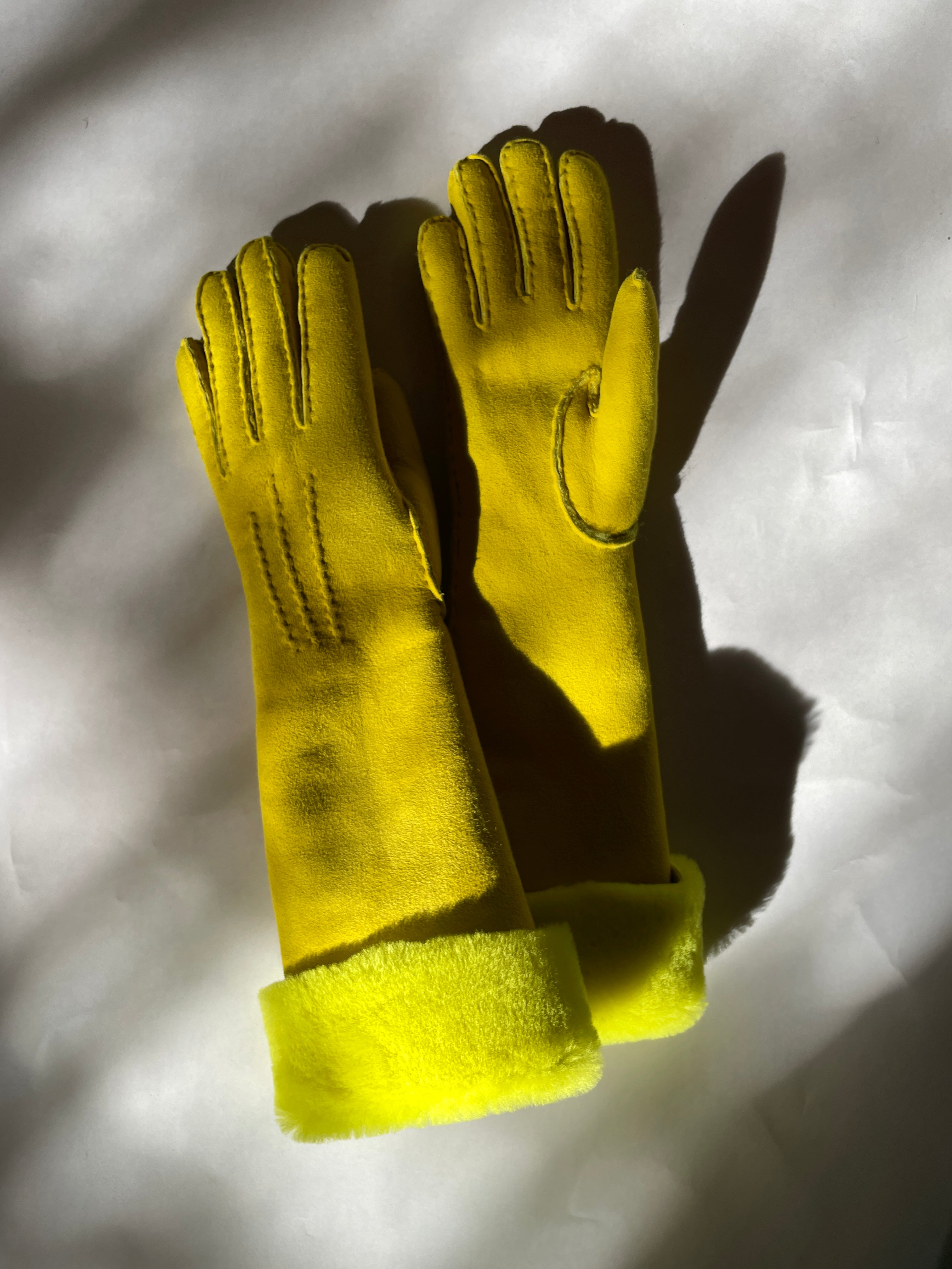 LONG SHEARLING GLOVES