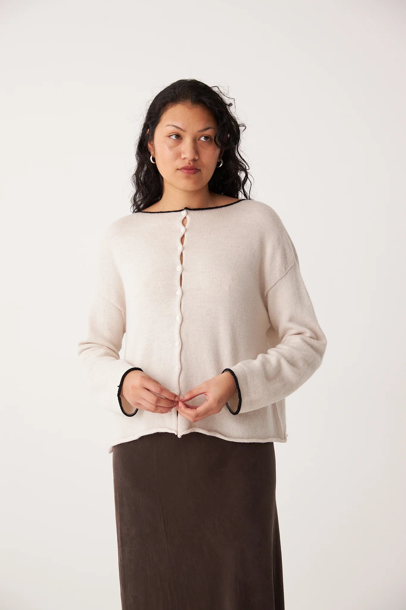 DOLL'S TRIMMED CARDIGAN