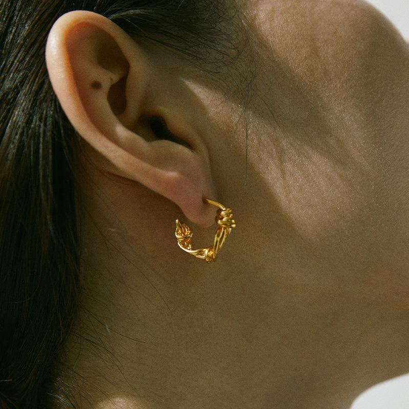 GOLD GORDIAN KNOT EARRINGS