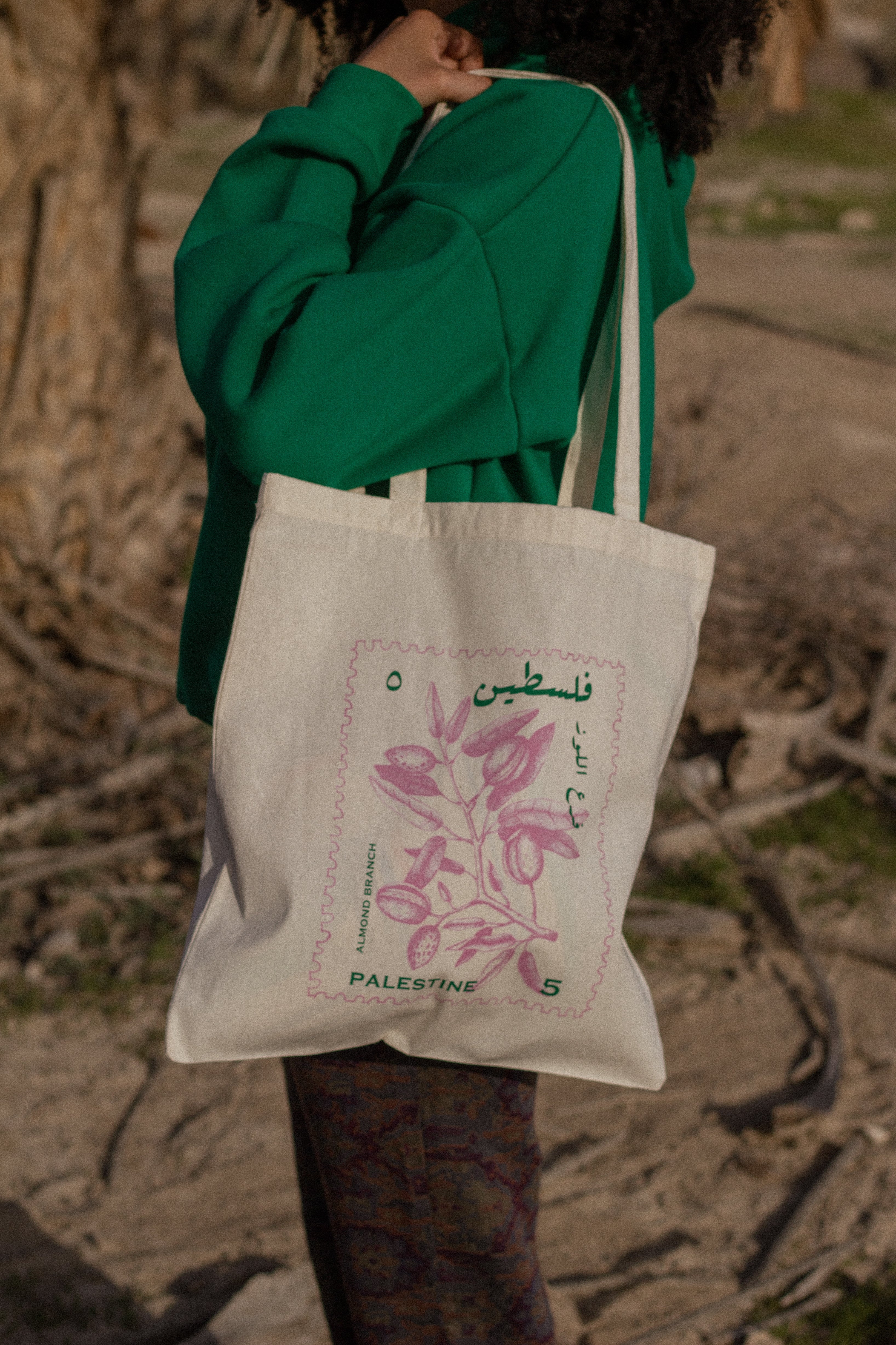 PALESTINE STAMP TOTE BAG