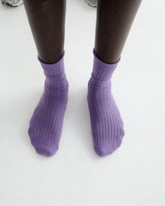 RIB OVERANKLE SOCKS