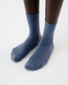 RIB OVERANKLE SOCKS