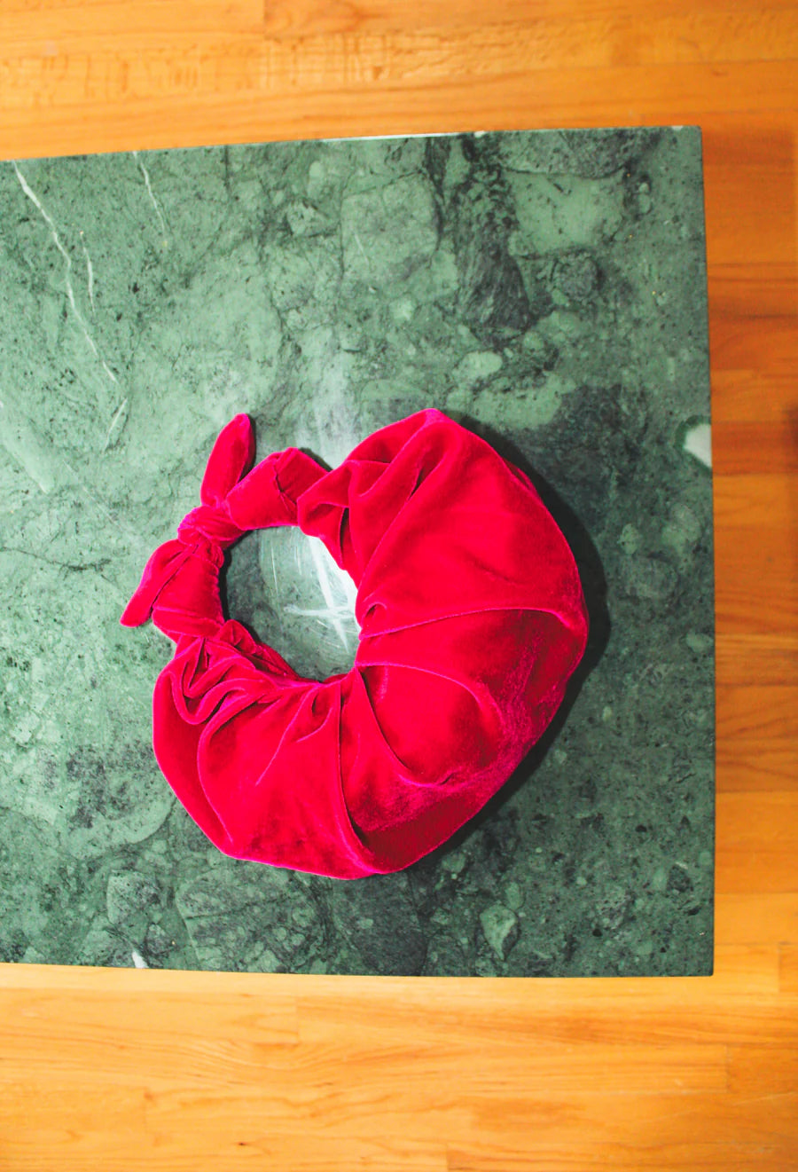 VELVET KIKU CROISSANT PURSE