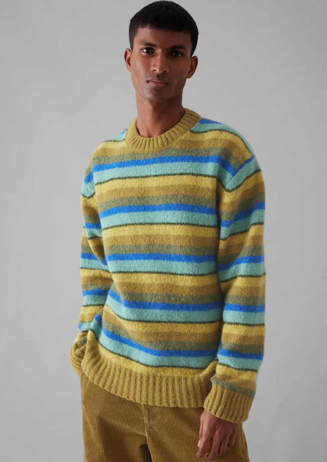 BRUSHED STRIPE SWEATER