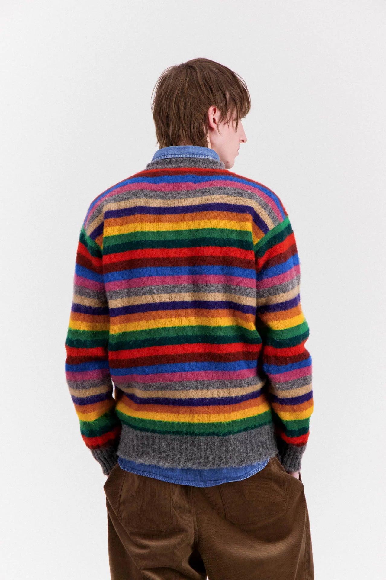 SHAGGY BEAR STRIPE SWEATER