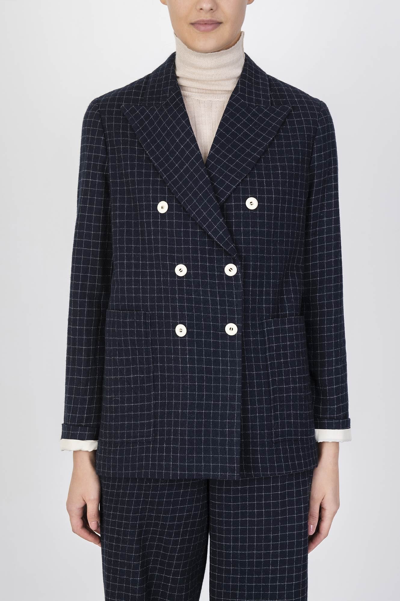 WOOL CHECK BLAZER