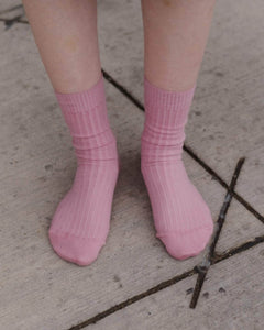 RIB OVERANKLE SOCKS