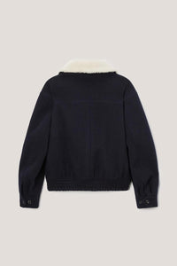 FUR COLLAR BLOUSON JACKET