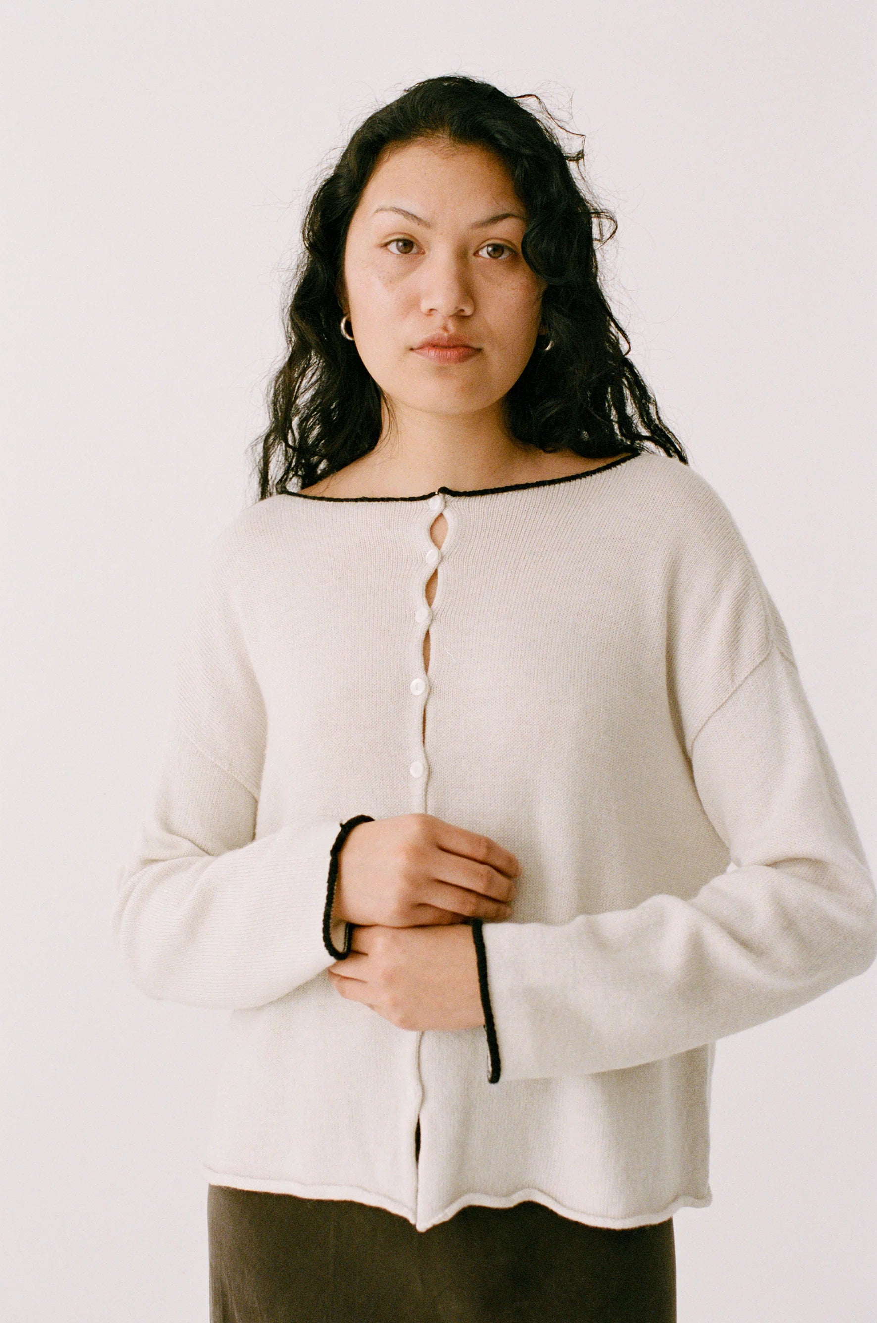 DOLL'S TRIMMED CARDIGAN