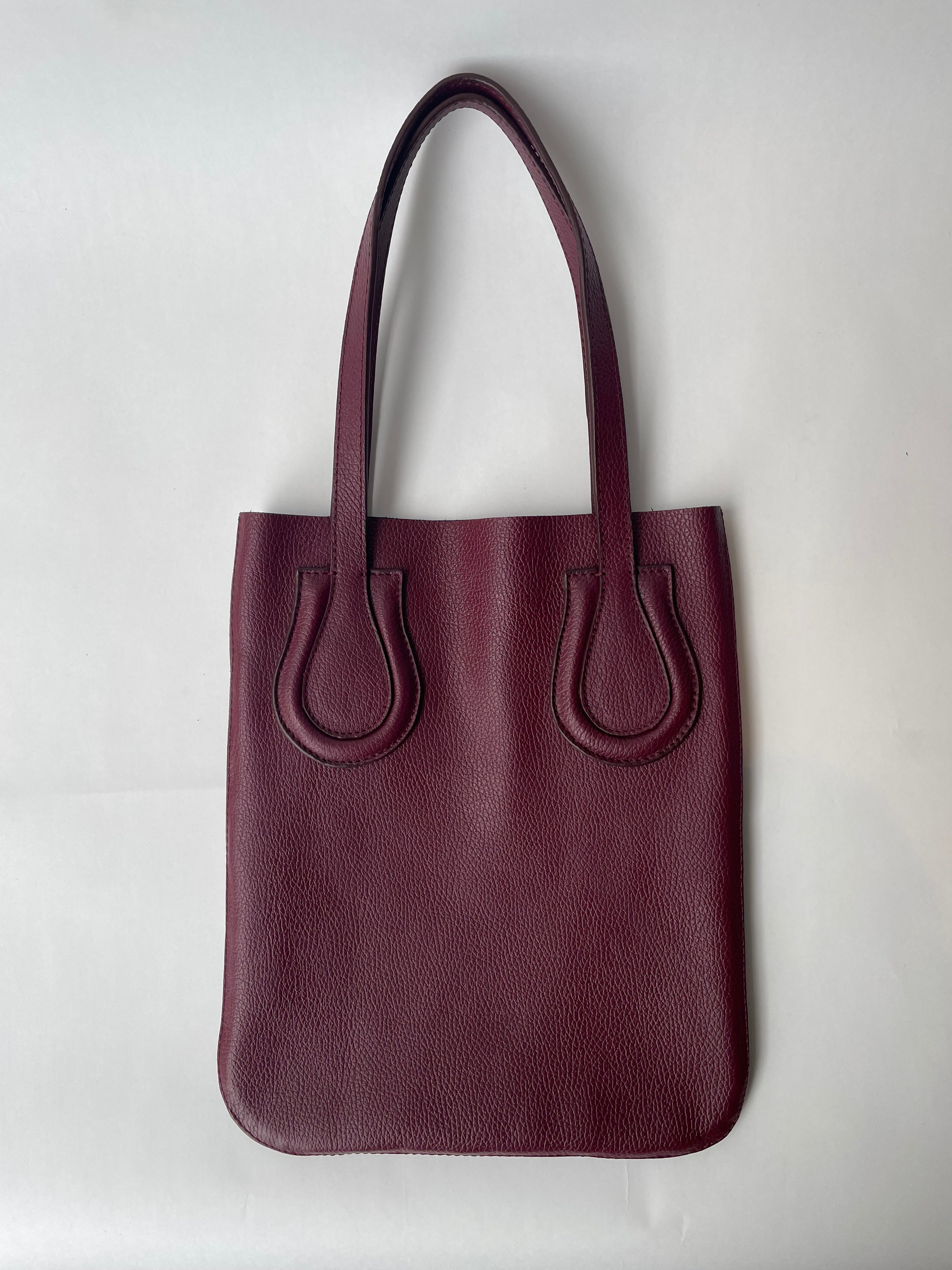 SMALL LEATHER SHOPPER